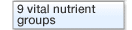 9 Vital Nutrient Groups